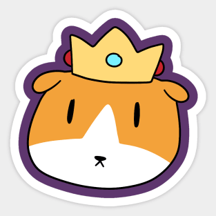 Crown Guinea Pig Face Sticker